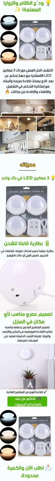 Spot LED Adhésif avec Télécommande